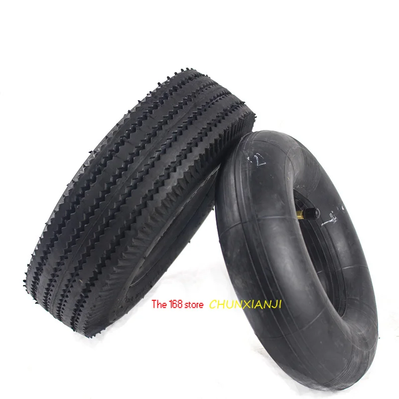 

10 Inch Tyre 4.10/3.50-4 Tyres 4.10-4 3.50-4 Tires and Inner Tube Fit Electric Tricycle, Trolley,Electric Scooter,warehouse Car