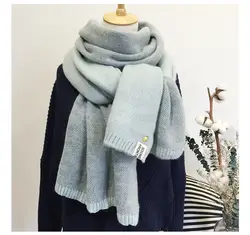 2019 новый женский шарф милое зимнее, связанное из шерсти шарф теплый мягкий двойной уход за кожей лица Bufandas Cachecol хлопковые шарфы для Для