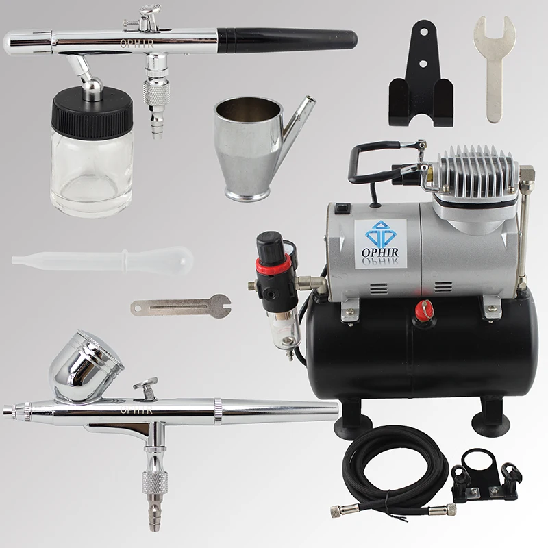 2 комплекта для аэрографа OPHIR с воздушным компрессором модели Hobby|kit kits|cake airbrush
