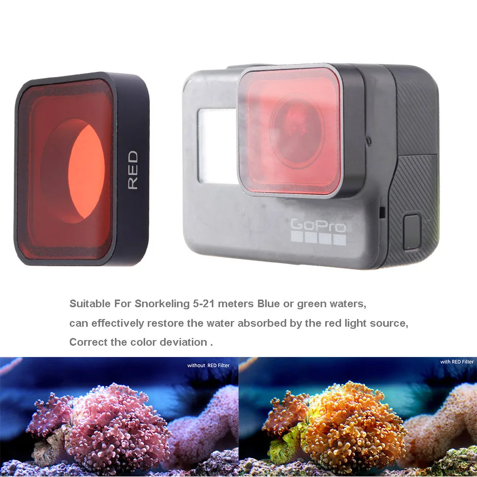 

For GoPro Hero5/6/7 Black Lens Accessories Diving Red Yellow Magenta UV CPL ND 4 8 16 Filters Set Hero 5 6 7 Sport Camera Filter