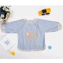 Водонепроницаемый анти Костюмы ребенка баб Комбинезон одежды дети едят нарисовать количество с длинными рукавами c Книги по искусству Ун фартук книги по искусству свободное