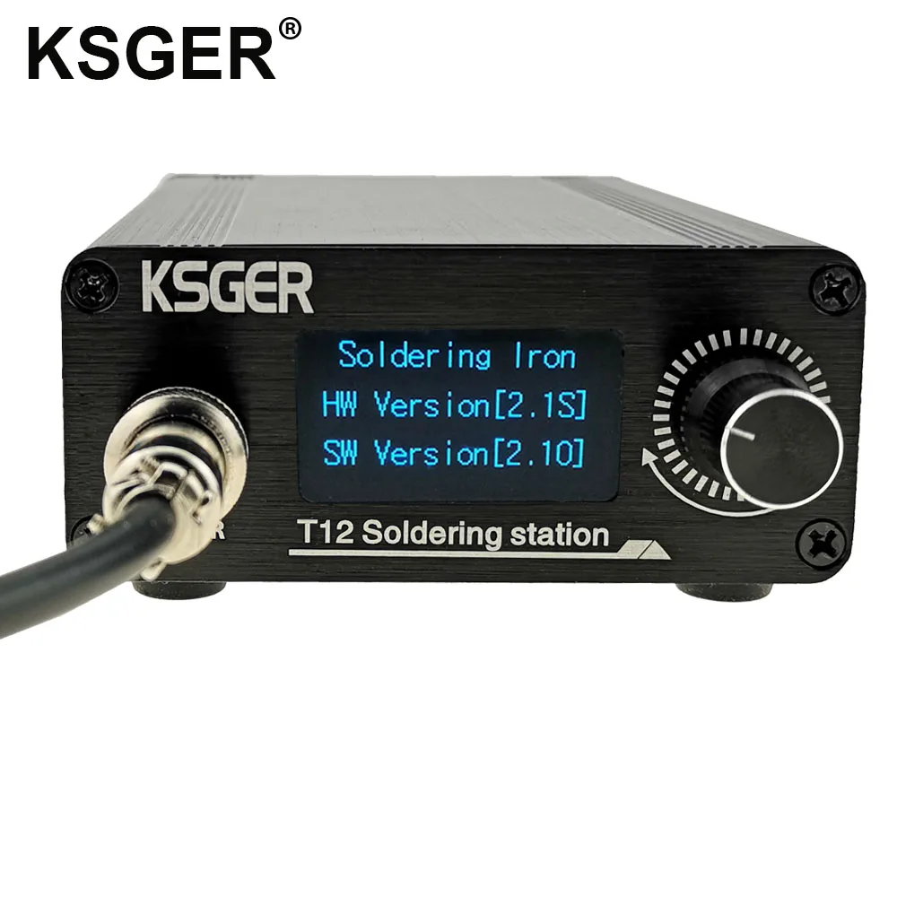 KSGER T12 паяльная станция STM32 V2.1S OLED контроллер T12 железные наконечники сварочные комплекты ручка из алюминиевого сплава цинковая подставка быстрый нагрев