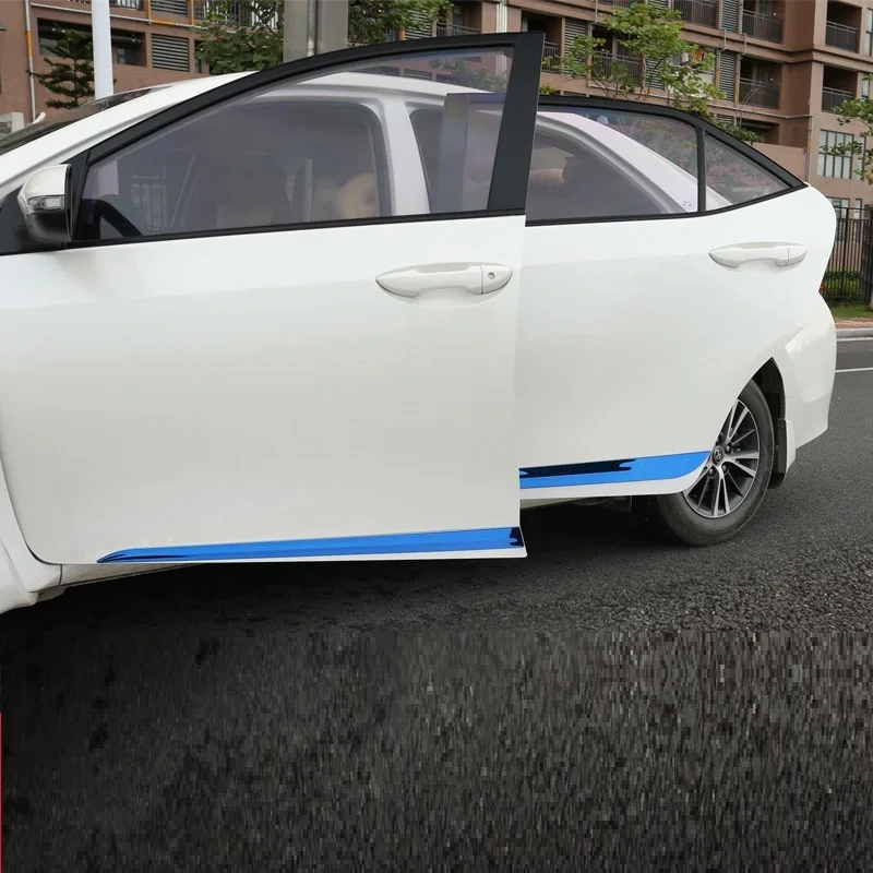 

Car Foot Pedal Body Door Exterior Promote Modified Decorative Accessory Mouldings Sticker Strip 14 15 16 17 18 FOR Toyota Levin