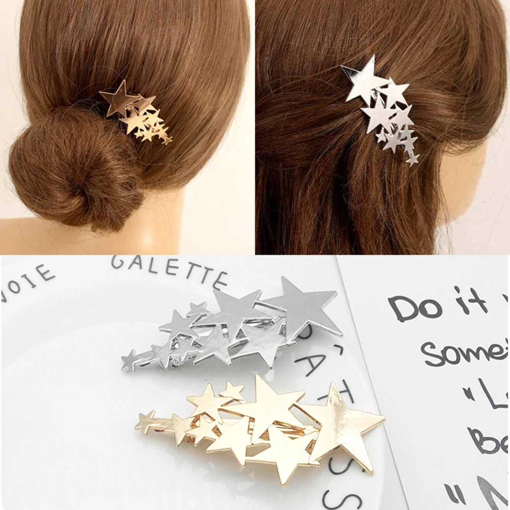 

Korean five-pointed star hair clips New fashion hair accessories hair clips for women party headwear