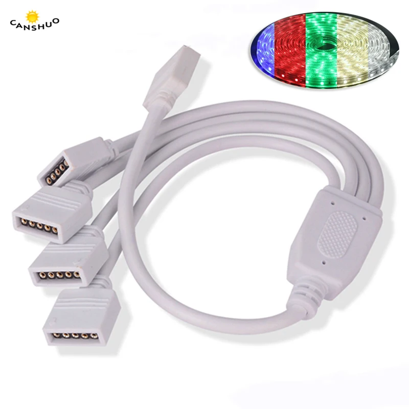 RGB коннектор RGBW HUB 1 2 3 4 разветвителя Женский Удлинительный провод кабель для