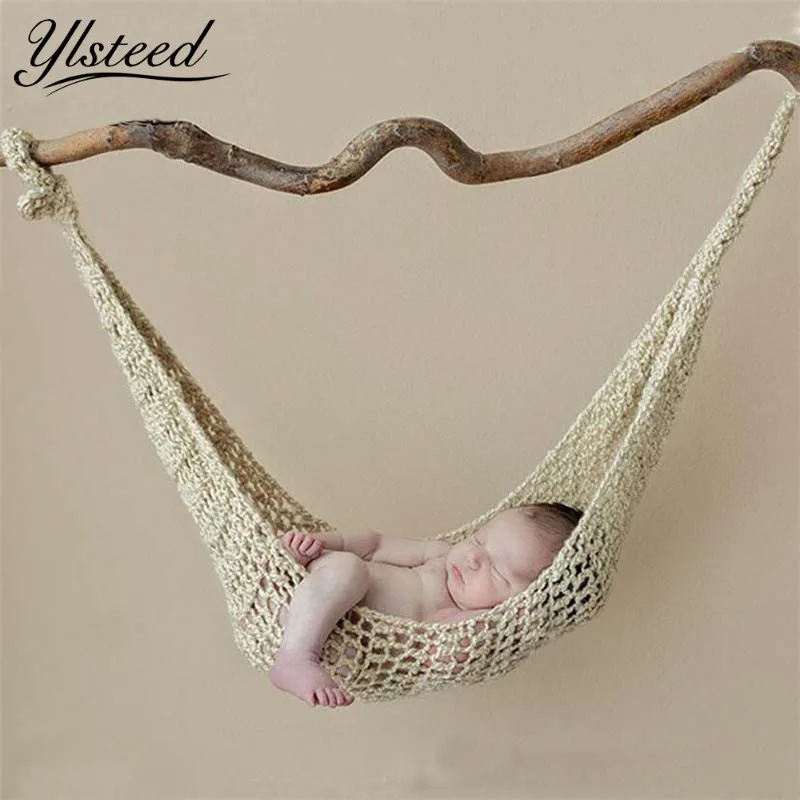 Вязаный гамак для новорожденных реквизит для фотосъемки крючком детский подвесной кокон фотосессия вязаная подвесная кровать Fotografia аксессуары