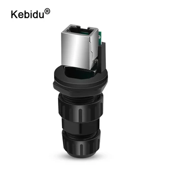 

kebidu RJ45 CAT5 CAT6 Socket Panel Mount IP68 Waterproof Wire Connectors M19 Connector Adapter Wholesale