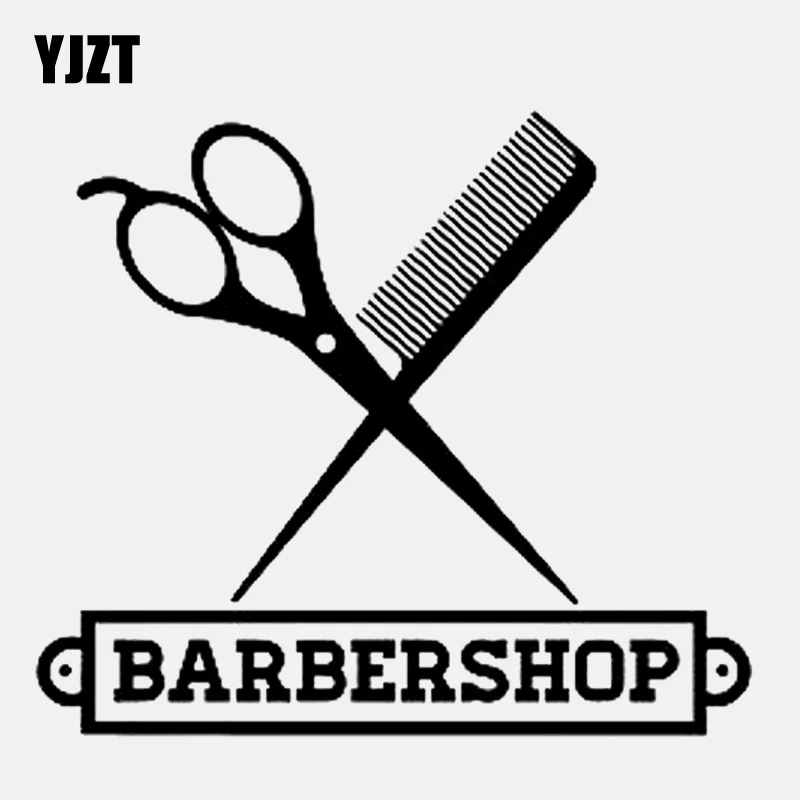 YJZT 14 9 см * 13 интересные виниловые ножницы с логотипом Barbershop мотоциклетная