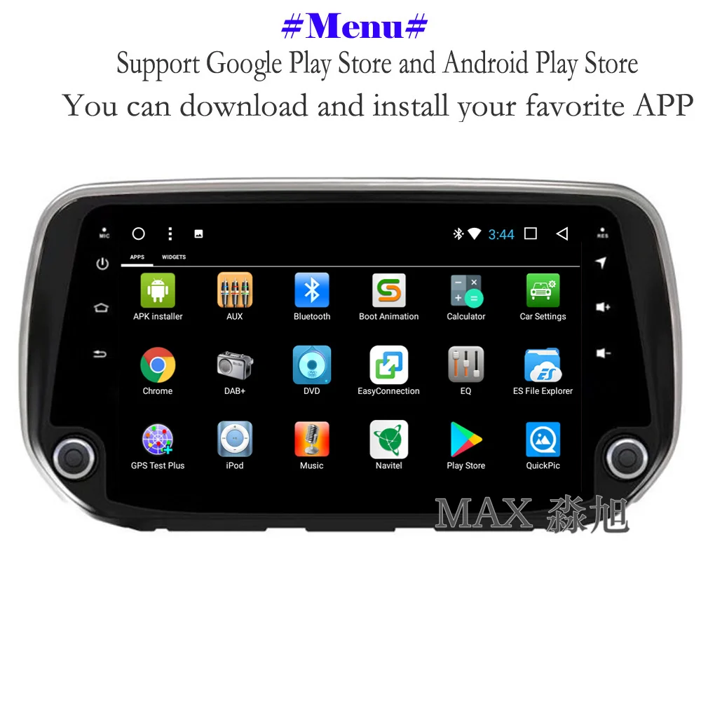 Flash Deal MAX Android 8.1 Car DVD Player for Hyundai Santa Fe 2018 Car Radio RDS SWC GPS Navigation System Free Maps Bluetooth Call/Music 2