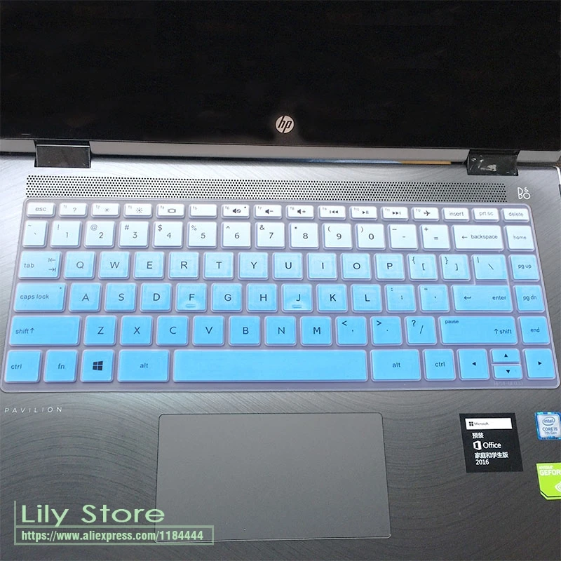 Сенсорный экран для ноутбука Hp Pavilion X360 14-Ba078Tx 14-Ba063Tx Ba064Tx Новинка года 14-дюймовый силиконовая защитная накладка для клавиатуры кожного покрова Клавиатура ноутбука - Цвет: fadeblue