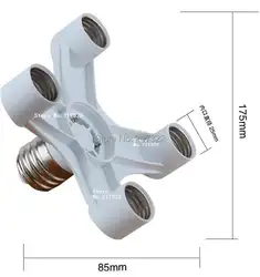 4 шт., e27 untuk 4 kepala E27 dasar lampu cahaya lampu умби адаптер конвертер E27 lampu адаптер dudukan lampu bebas biaya Кырым