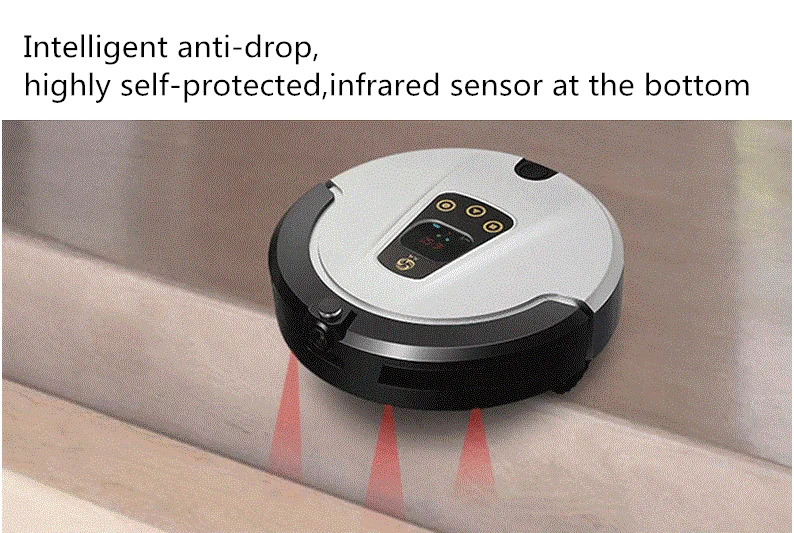 Lucasi робот пылесос для дома (развертки, вакуум, Швабра, стерилизовать) с пультом дистанционного управления, ЖК-сенсорный экран