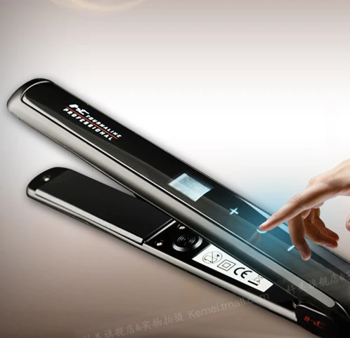 KEMEI LCD выпрямитель для волос профессиональный сенсорный экран керамические
