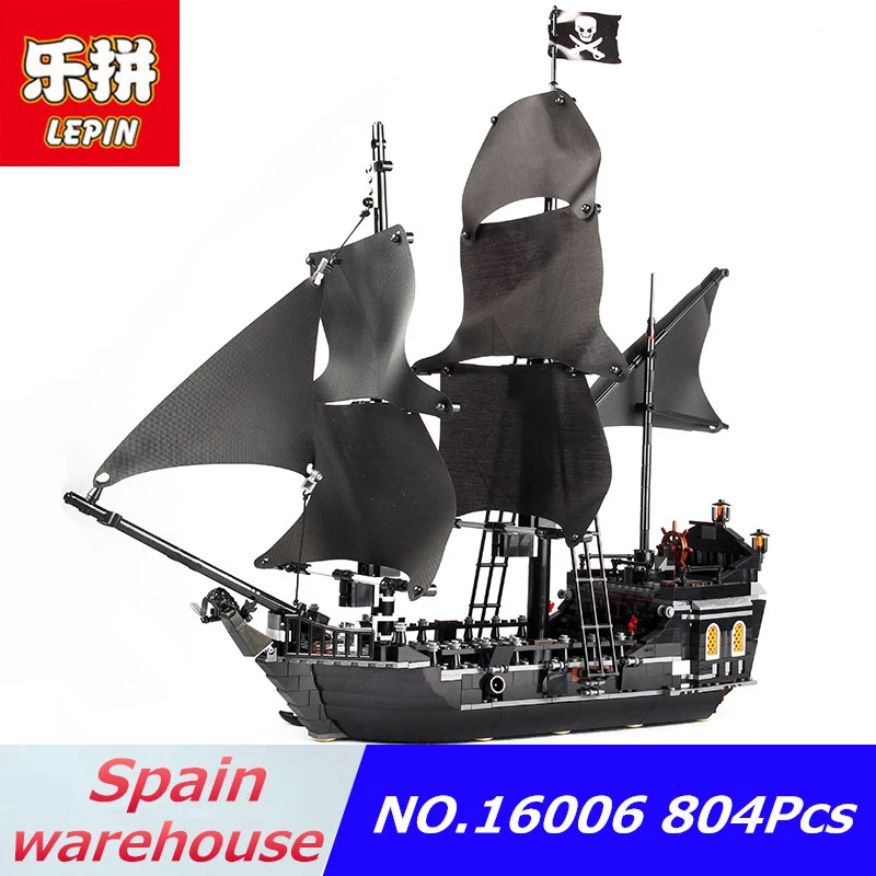 

16006 Pirates Ship Building Blocks The Caribbean Series Black Pearl Ship Compatible Legoing 4184 Bricks Toys For Children Gift