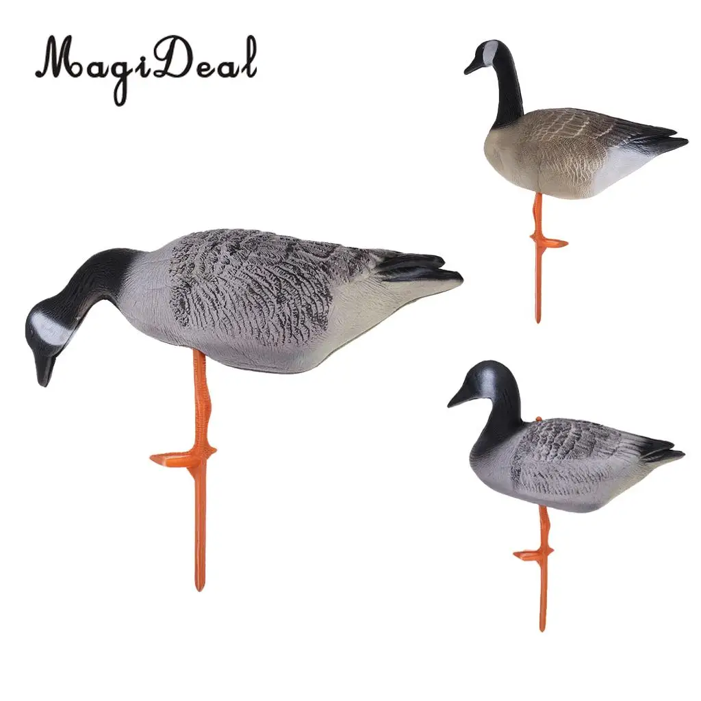 MagiDeal New Lifelike XPE Simulation Bait Goose for Outdoor Hunting Decoy Gaming Lawn Garden Backyard Ornament 3 Differ Goose 