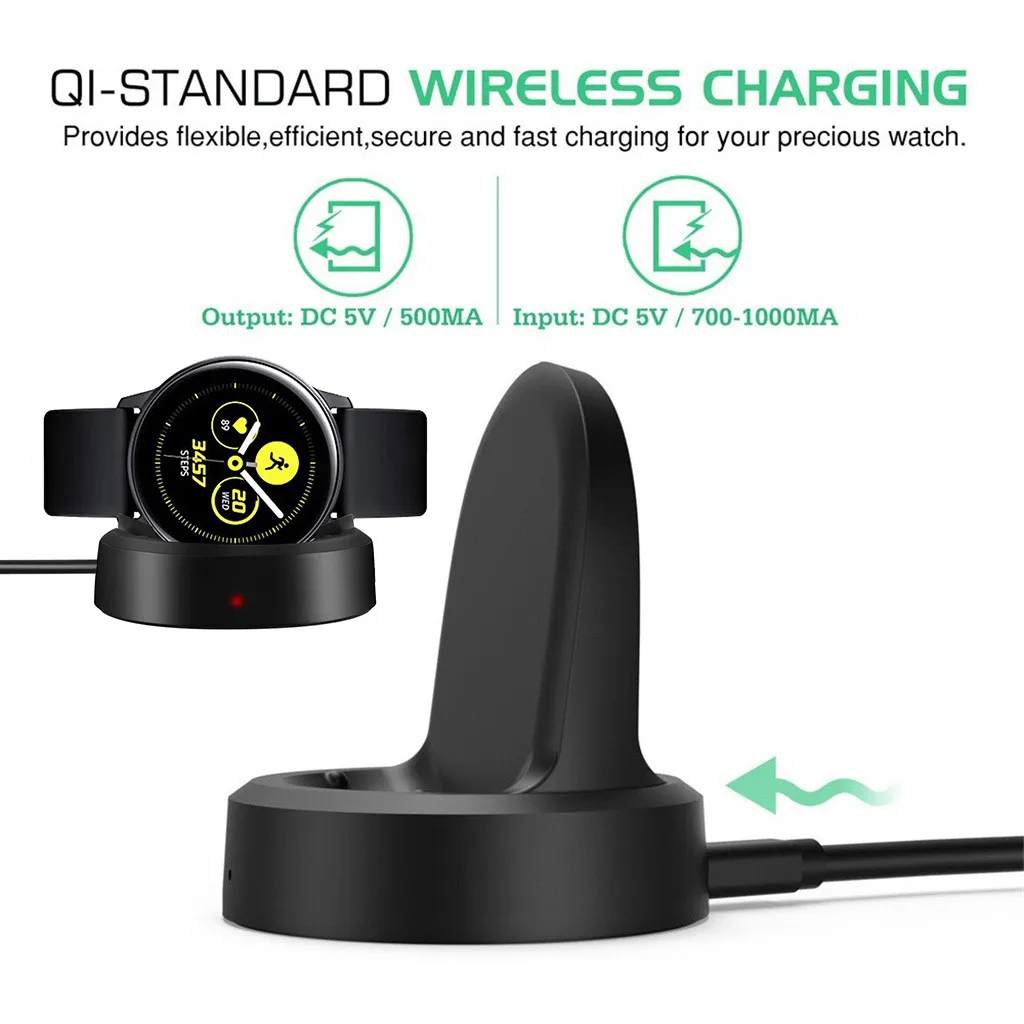 

New Quick Portable Durable Wireless Fast Charging Power Source Charger For Samsung Galaxy Watch Active Short Charging Time