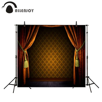 

Allenjoy backgrounds for photo studio damask orange vintage backdrops photo printer newborn vinyl cloth fabric original design