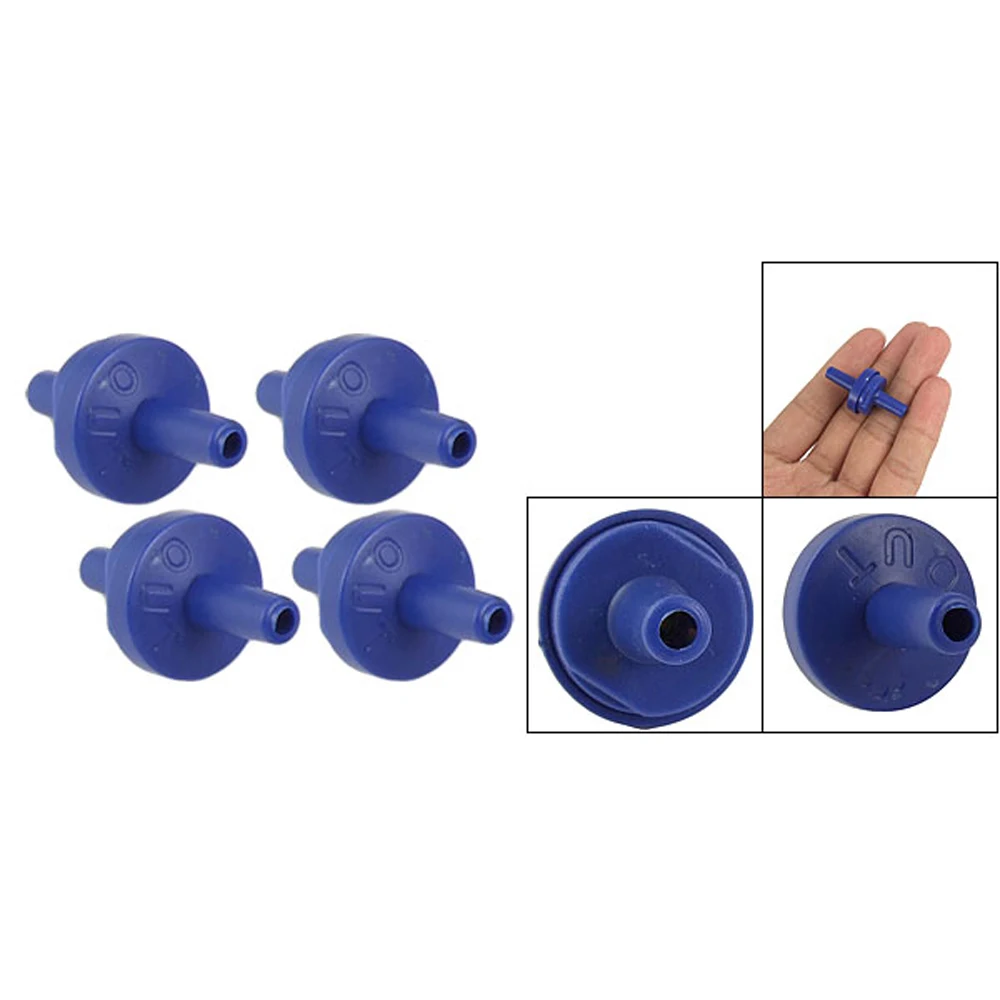 Sale 4 pcs 3mm Inside Diameter Hard Plastic One way Check Valve Dark
