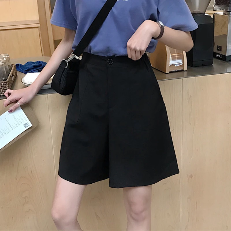 2 цвета Mihoshop Ulzzang Корейская женская модная одежда летняя Высокая талия черные