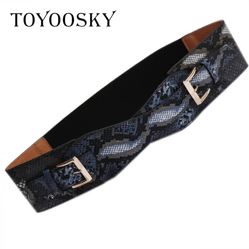 Женский дизайнерский кожаный ремень TOYOOSKY зимний женский широкий из