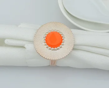 

100PCS exquisite fashion metal napkin rings napkin bucklefor hotel restaurant wedding banquet table decorations