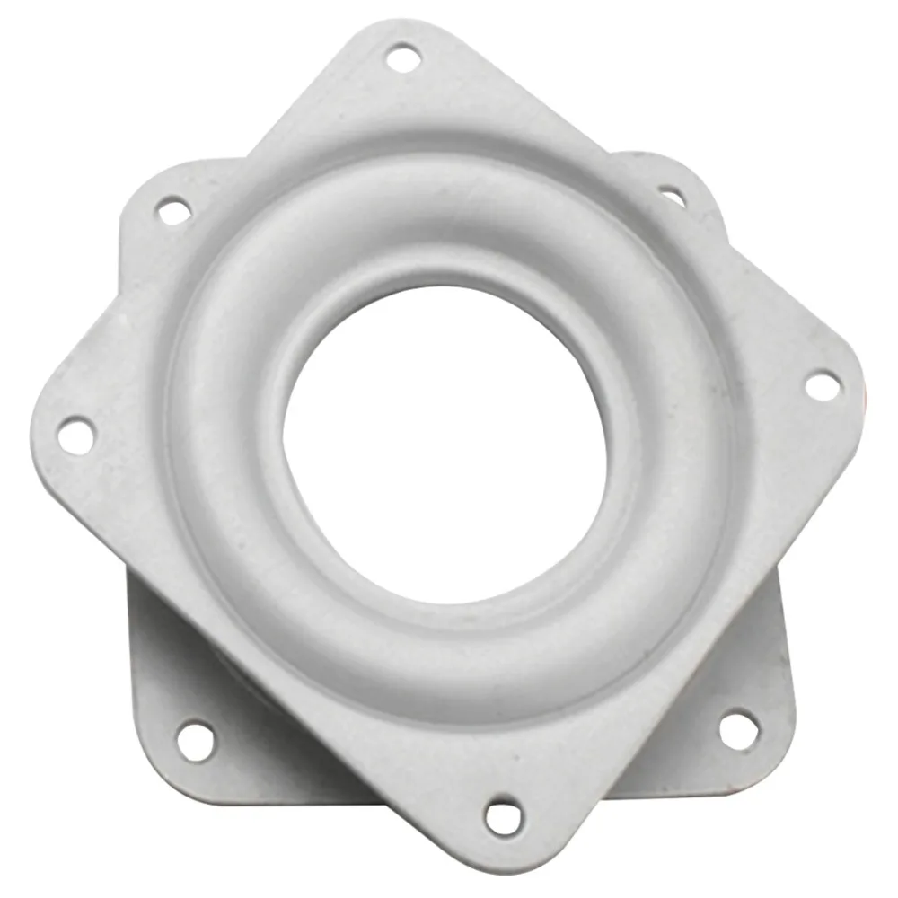 

3 Inch Furniture Display Stand Plates Iron Bearing Square Turntable Desk 360 Degree Rotating White Home Hardware Fitting
