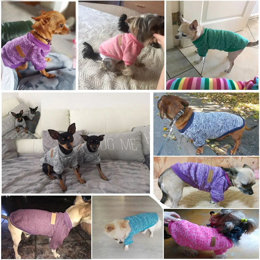 Зима-осень свитер для собаки, для досуга флисовый, для питомца Джемпер 10 Цвета свитер для кота теплая одежда для йорков Чихуахуа Ropa Perro xs-xxl