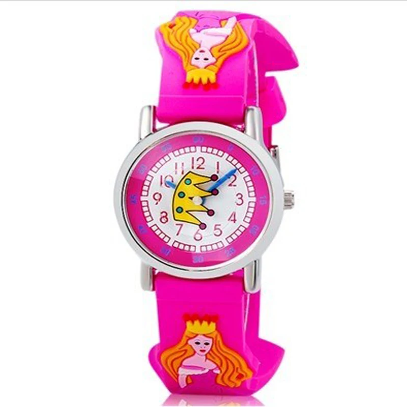 high quality Kids Watches princess Waterproof Children Silicone