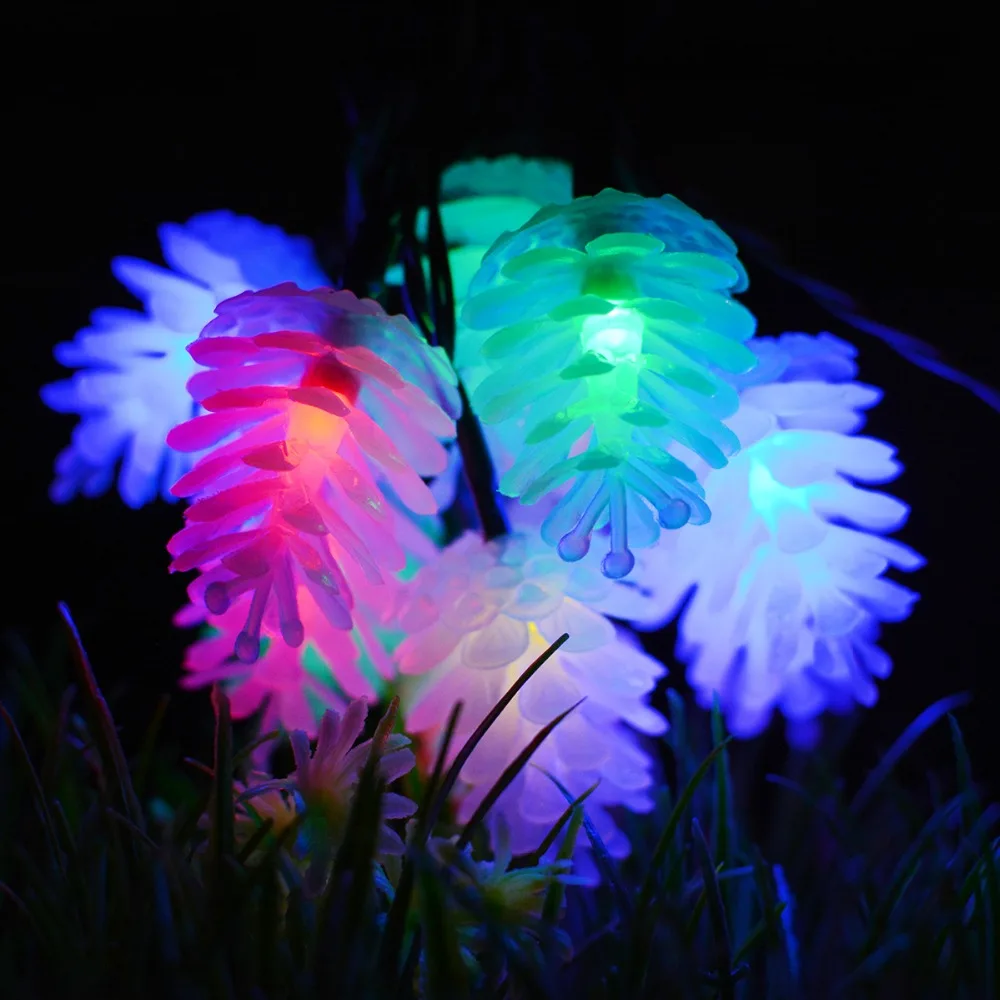 

Pine Nuts 10/20 LED Solar Lamp Power Fairy Lights Christmas Holiday Party Decoration Solar Led String Light Waterproof ALUVEE