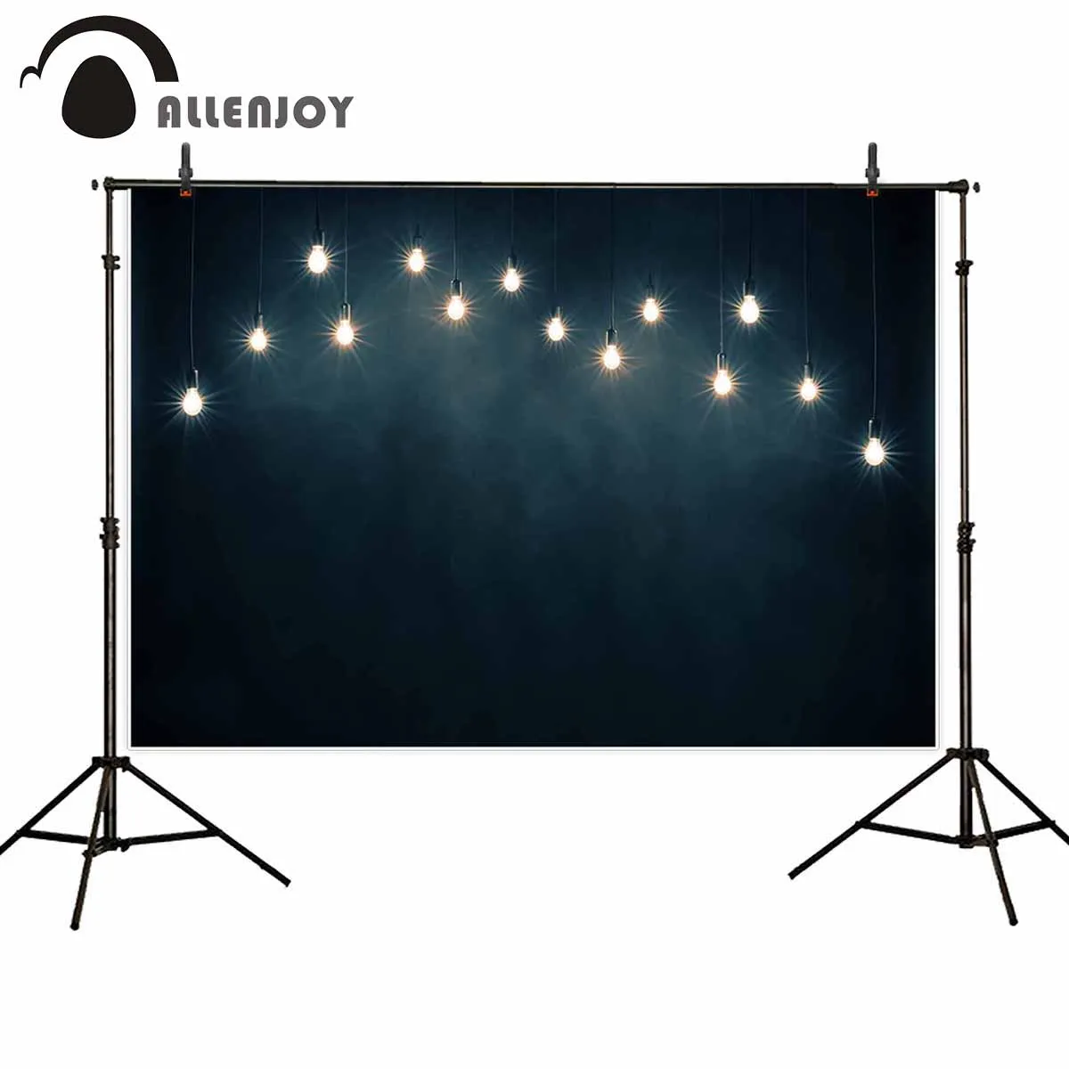 Allenjoy Профессиональный фон для фотосъемки блестящие лампочки на темно синем фоне