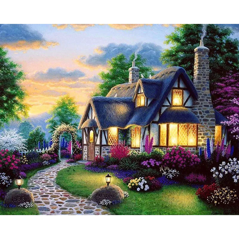

5D DIY Full Drill Diamond Mosaic Forest House Diamond Embroidery Craft Gift Diamond Painting Cross Stitch Paintings
