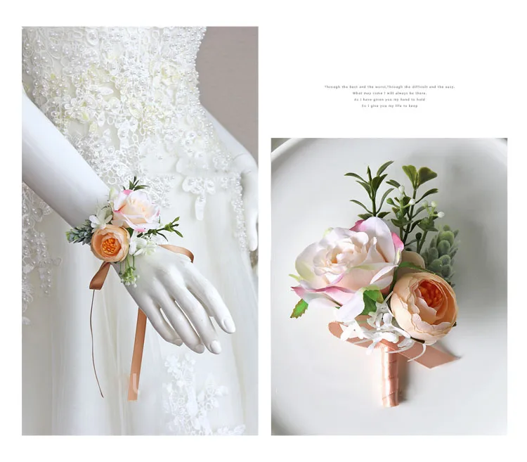 wedding boutonniere wrist corsage marriage  (25)