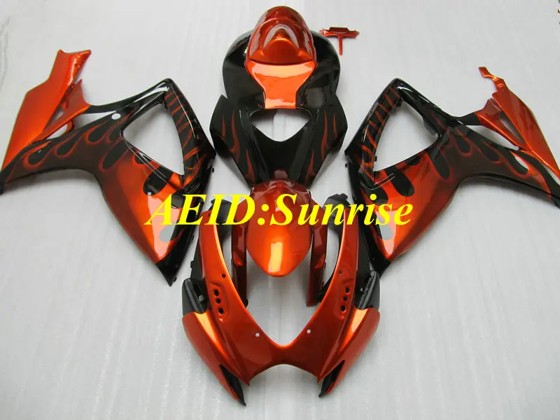 Комплект обтекателей под давлением для SUZUKI GSXR600 750 K6 06 07 GSXR 600 2006 2007 ABS красный