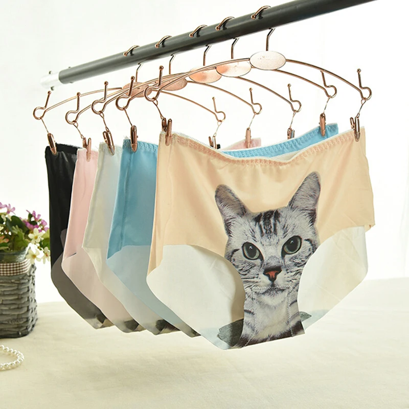 waist cat print 3d design seamless panties for women waist cat print 3d design seamless panties for women