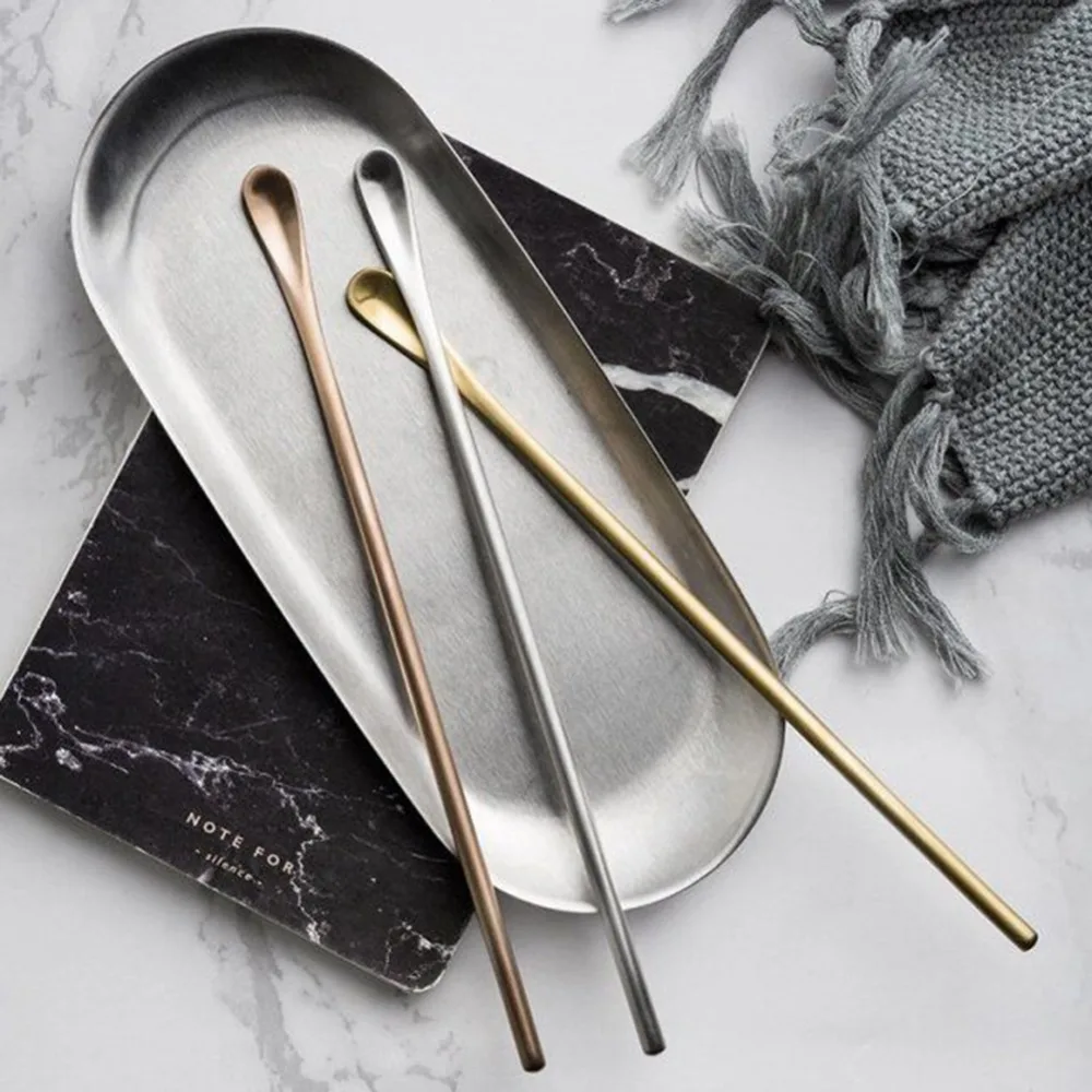 

Japanese Style Round Sticks 304 Stainless Steel Coffee Stir Vintage Spoon