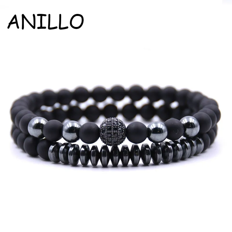 Женский браслет ANILLO 2 шт./компл. микро эластичный с циркониевым шариком медные