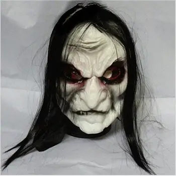 

Halloween Zombie Mask Props Grudge Ghost Hedging Zombie Mask Realistic Masquerade Halloween Mask Long Hair Ghost Scary Mask