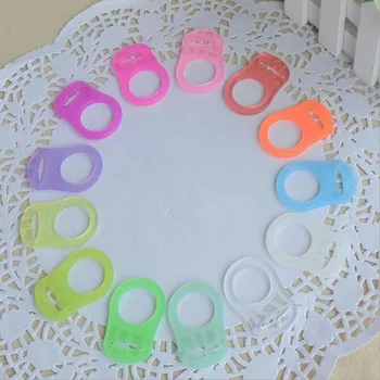 

5Pcs Multi Colors Silicone Baby Dummy Pacifier Holder Clip Adapter for MAM Rings Baby Care Feeding