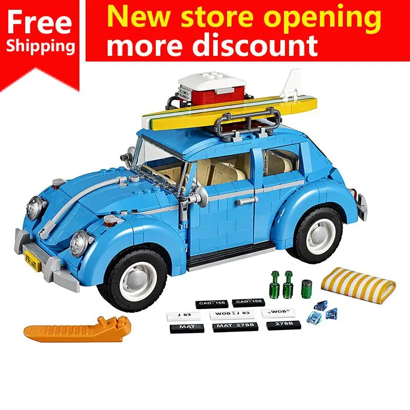 

Popular educational gifts Science and Technology beetle automobile Car model building blocks legoing technic toys for kids