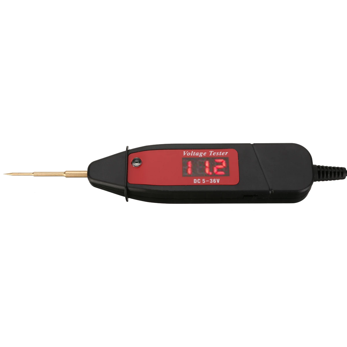 1.65m Extended Spring Line Car Digital LCD Electric Test Pen LED Light Electrical Detector Tester FOR Car Voltage Measuring Tool