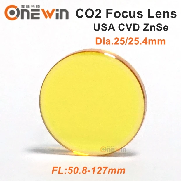 USA ZnSe CO2 laser lens 25mm 25.4mm focus length 50.8 63.5 76.2 101.6 127mm for engraving machine | Инструменты