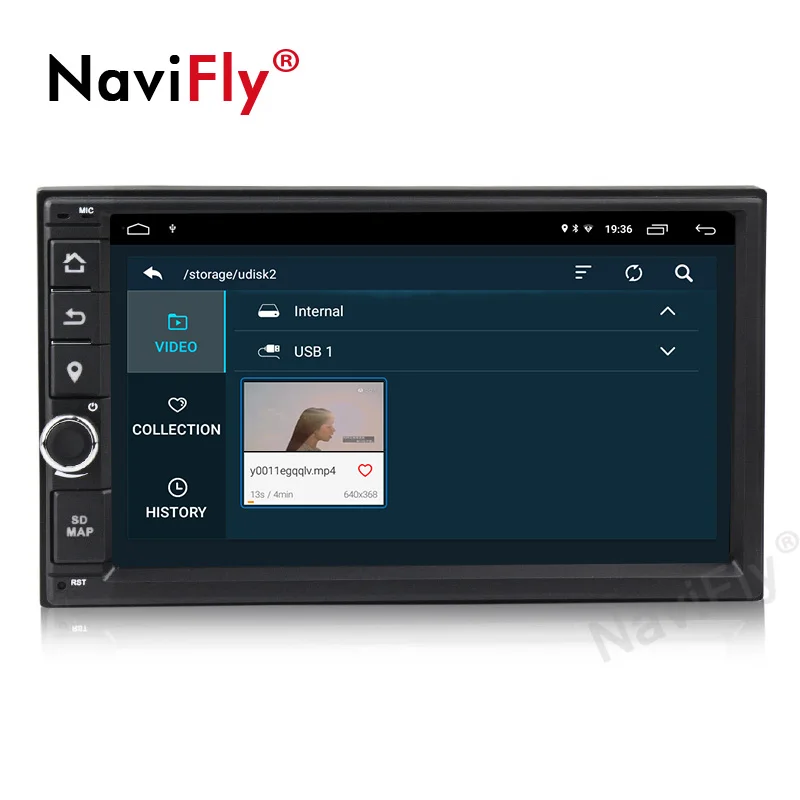 Perfect NaviFly Android 9.1 Quad Core Car DVD player GPS Wifi BT Radio BT 2GB RAM 16GB ROM16GB 4G SIM Network Steering wheel RDS 2
