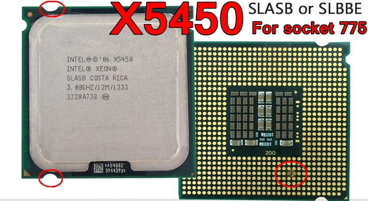 Оригинальный процессор Intel XEON X5450 3 00 ГГц/12 м/1333 четыре ядра работает на LGA775 почти