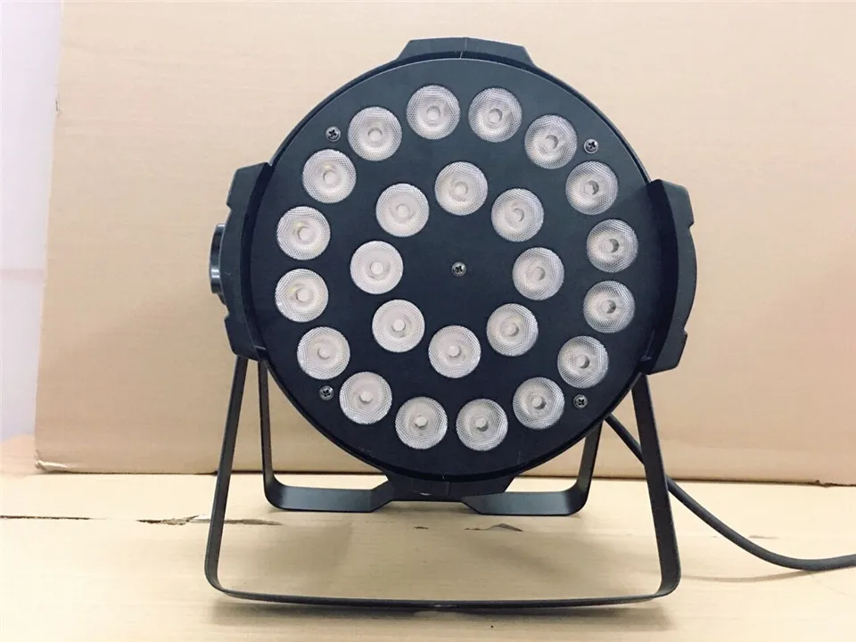 24x18 Вт RGBWA + UV 6in1 DMX светодиодный Par de Lujo los dere dj iluminacion rgbwa uv llevo luz la igualdad DJ dmx luz|par led|led
