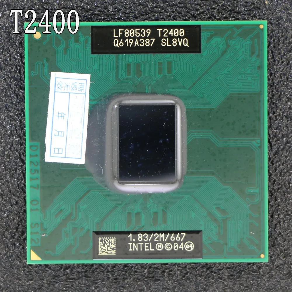 

Original intel Core Duo T2400 CPU 2M Cache,1.83GHz,667MHz FSB Laptop processor support 945 chipset