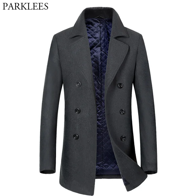 Chaqueta larga Hombre Trinchera 2017 Invierno Hombres