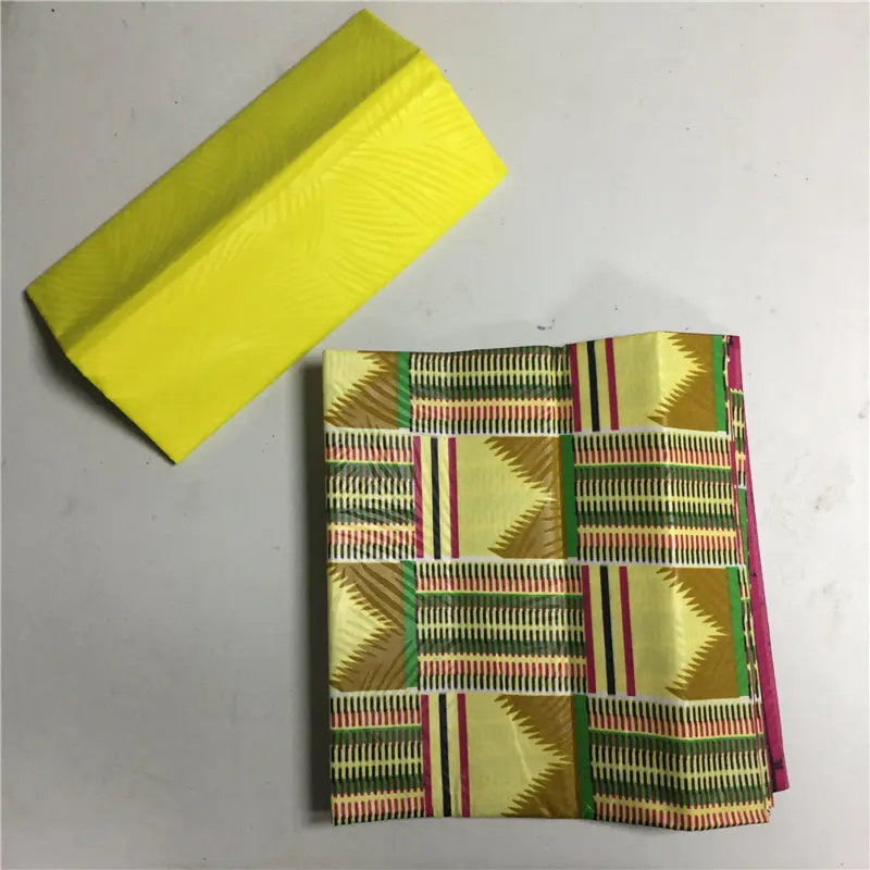 Нигерийская Анкара ткань Полиэстер Гана кэнте воск Африканский Китенге печать восковая ткань для ткани в 2+ 2 ярдов для одежды-J5 - Цвет: 27