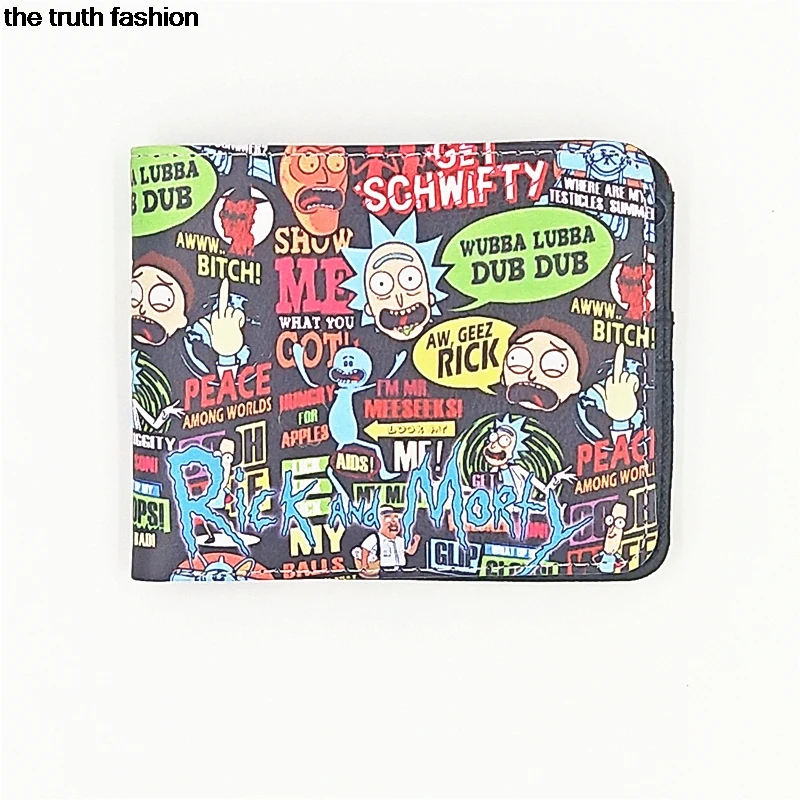 

wholesale cartoon wallets movie Rick and Morty wallet card holder with cion zipper pocket chi's sweet home children purse