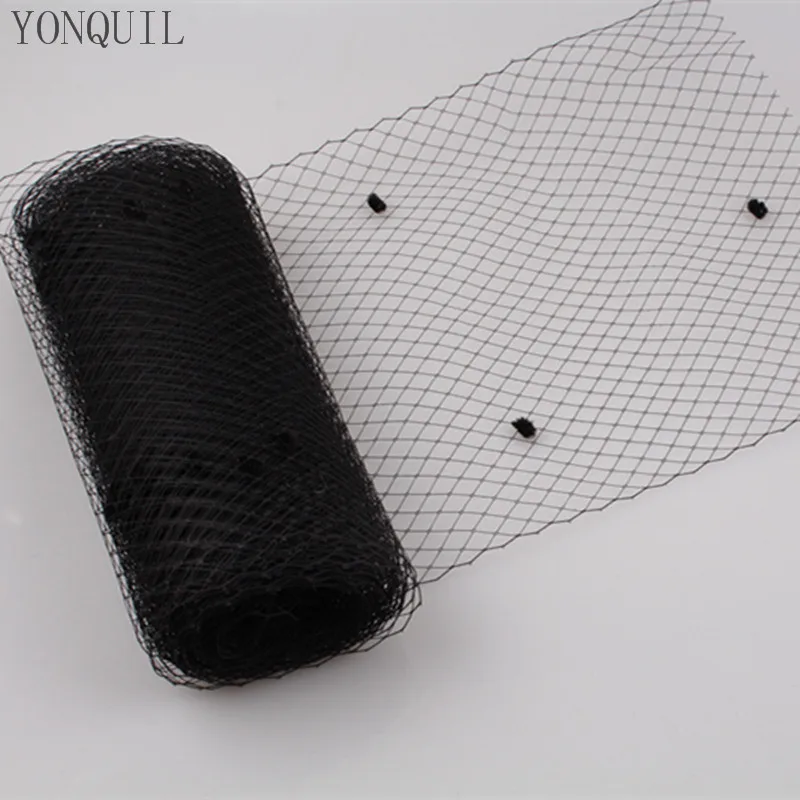 Black  5 Yards Per Lot Birdcage Veil With Dot 25CM Width Russian Veiling Netting Wedding Dot Veils DIY Hair Accessories LDV06 4