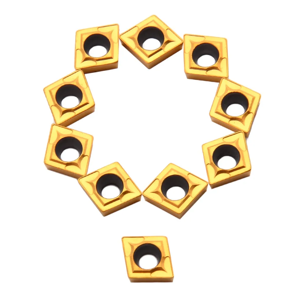 

10pcs CCMT060204-HM YBC251 Carbide Inserts CNC Lathe Turning Blades 2.5mm Thickness Cutter for Cutting Grinding Grooving